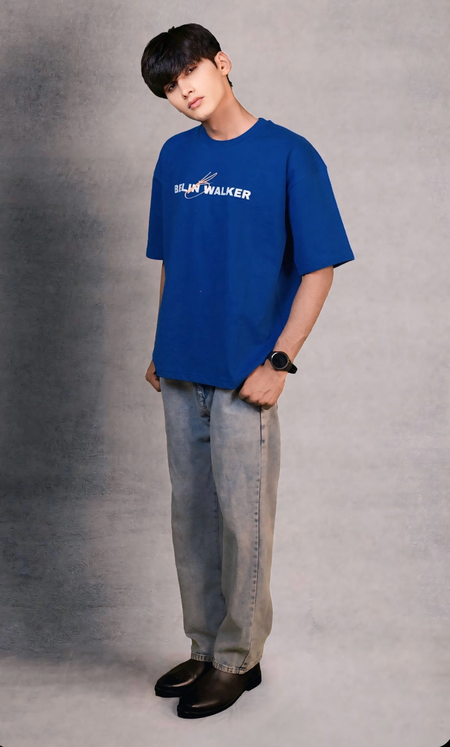 Oversized Graphic Blue T-Shirt