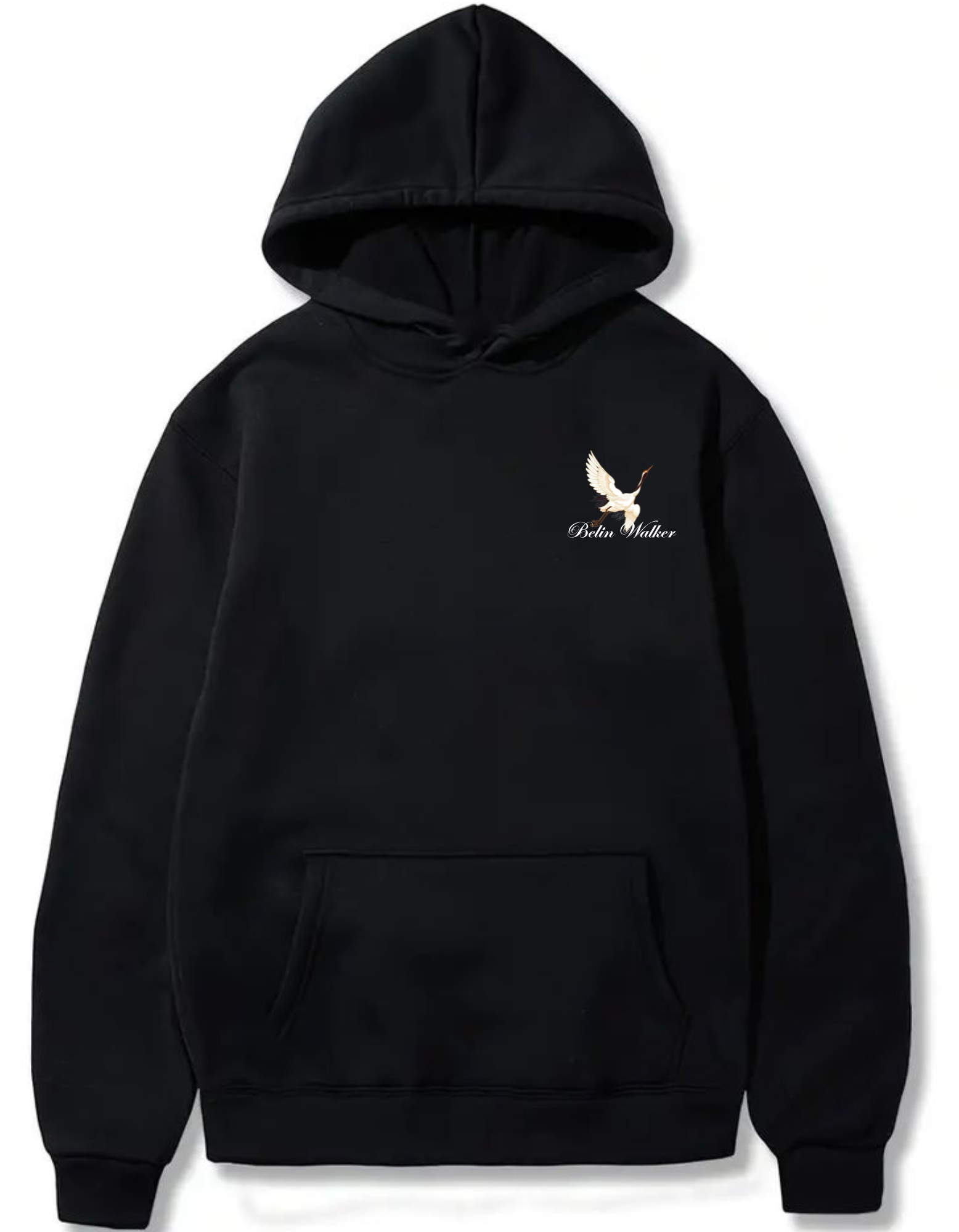 Belin Walker Premium 360 GSM Cotton Hoodie – Crane & Rising Sun Design